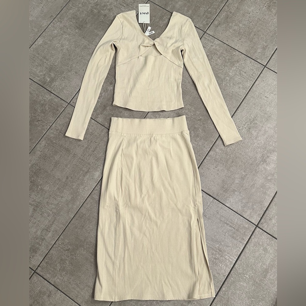 Pact Midi Skirt & Long-sleeve Set
